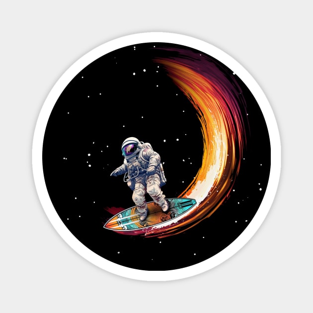 Astronaut Space Surfer Magnet by DavidLoblaw